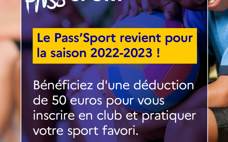 Le Pass'Sport fait son retour